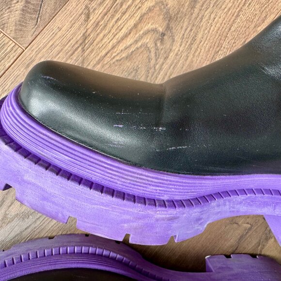 Sun Gurg Women's Chelsea Ankle Boots Mid-Calf Low Heel Platform Chunky Bootie - Picture 13 of 16